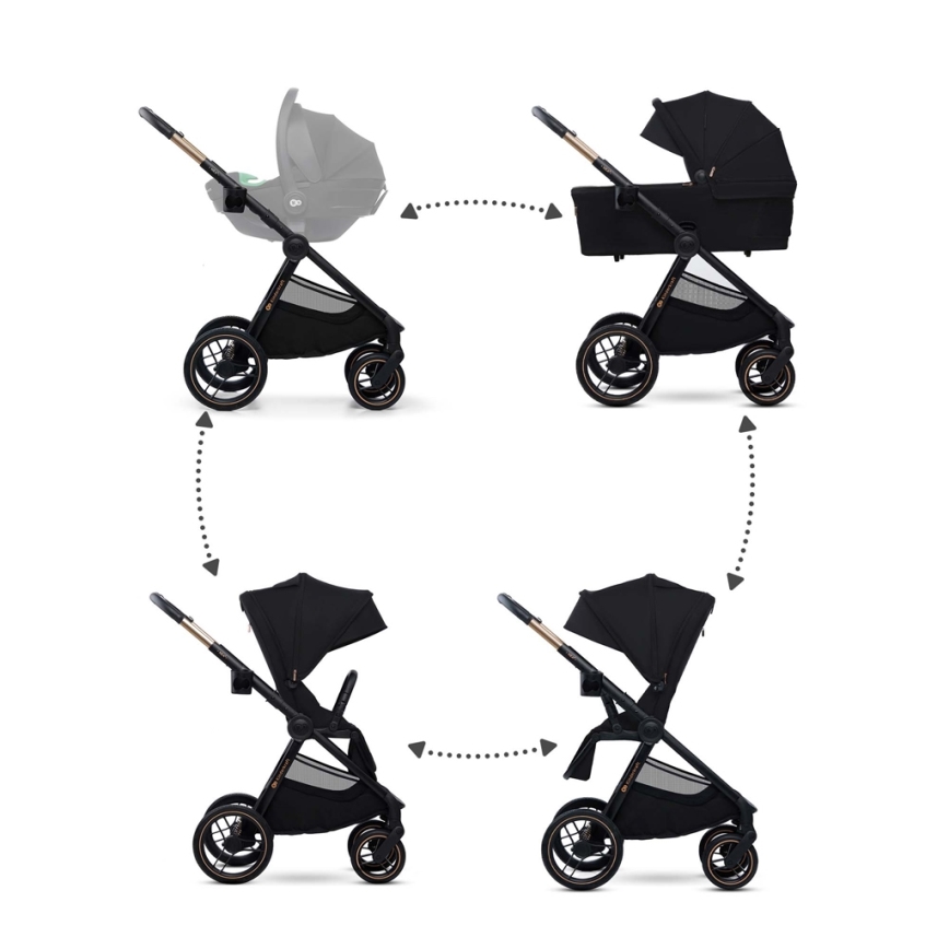 KINDERKRAFT - Kombinirana kolica 2u1 NEA 2 Midnight black