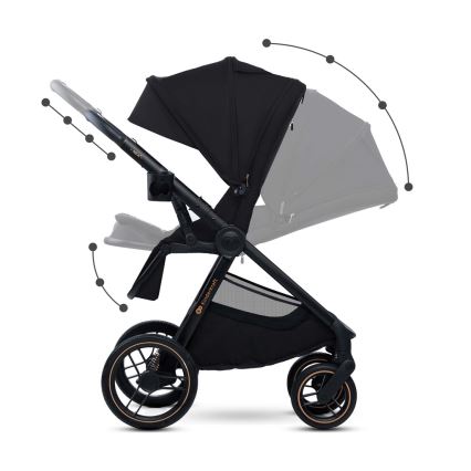 KINDERKRAFT - Kombinirana kolica 2u1 NEA 2 Midnight black