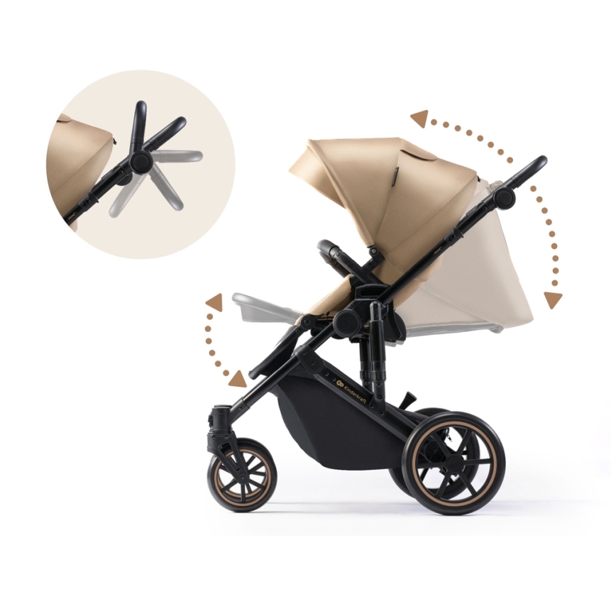 KINDERKRAFT - Kombinirana kolica 2u1 PRIME 2 bež