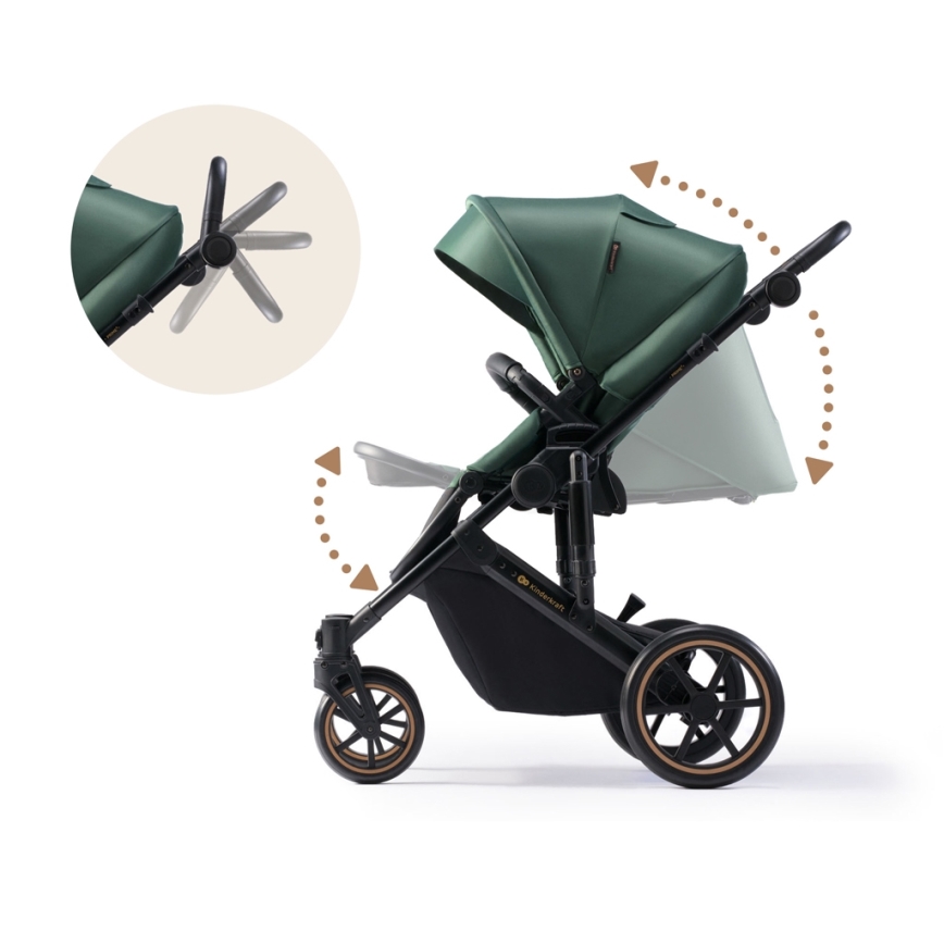 KINDERKRAFT - Kombinirana kolica 2u1 PRIME 2 zelena