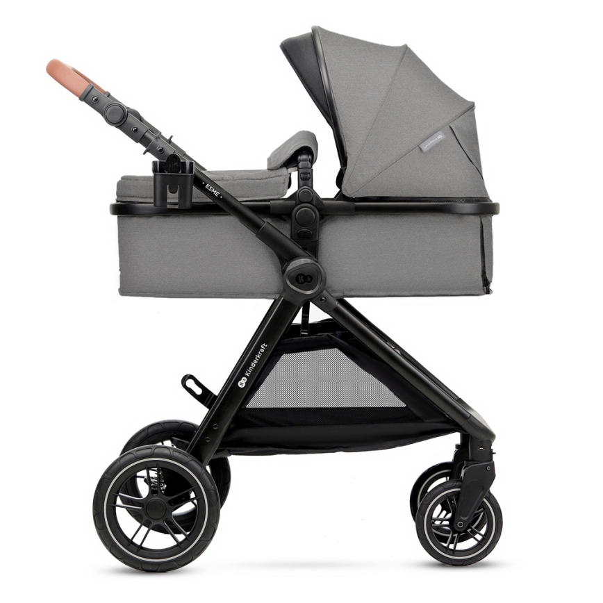 KINDERKRAFT - Kombinirana kolica 3u1 ESME Moonlight grey + autosjedalica MINK PRO
