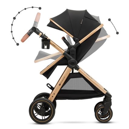 KINDERKRAFT - Kombinirana kolica 3u1 ESME Pure black + autosjedalica MINK PRO