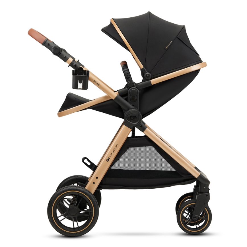 KINDERKRAFT - Kombinirana kolica 3u1 ESME Pure black + autosjedalica MINK PRO