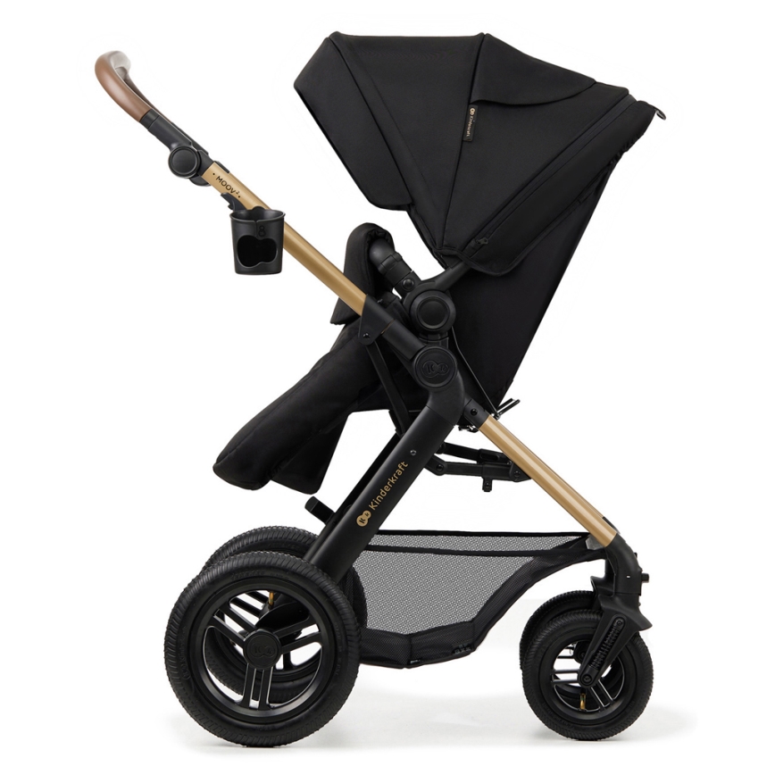 KINDERKRAFT - Kombinirana kolica 3u1 MOOV 2 AIR Pure black + autosjedalica MINK PRO