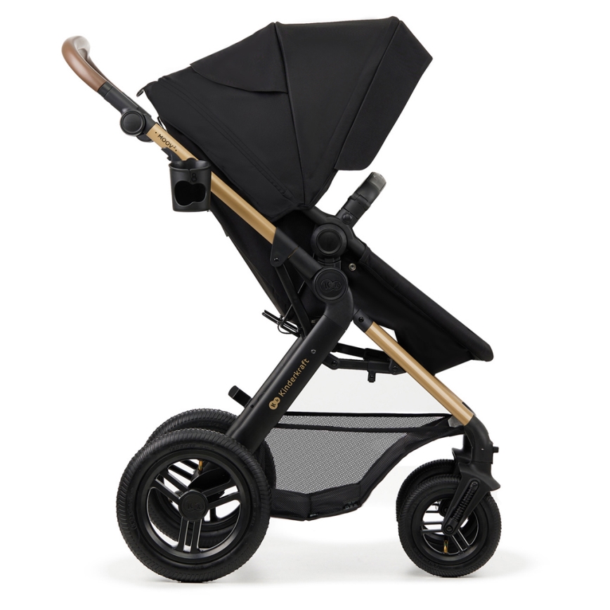 KINDERKRAFT - Kombinirana kolica 3u1 MOOV 2 AIR Pure black + autosjedalica MINK PRO