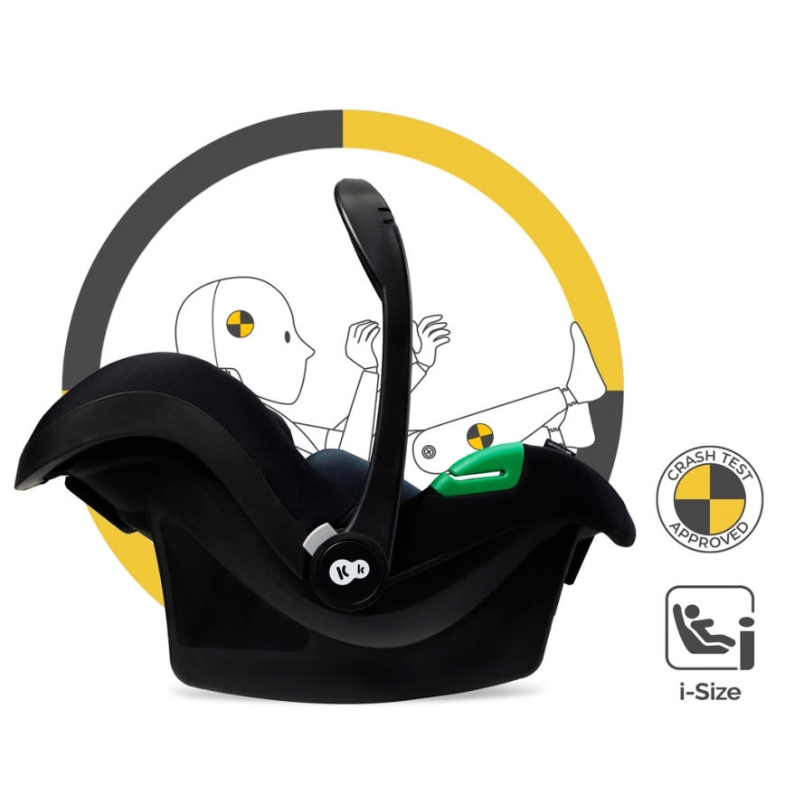 KINDERKRAFT - Kombinirana kolica 3u1 MOOV 2 AIR Pure black + autosjedalica MINK PRO