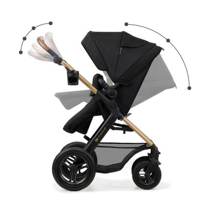 KINDERKRAFT - Kombinirana kolica 3u1 MOOV 2 AIR Pure black + autosjedalica MINK PRO