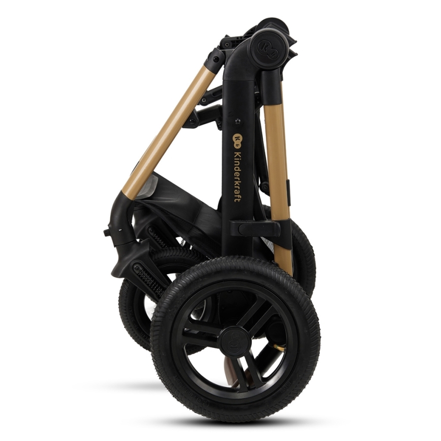 KINDERKRAFT - Kombinirana kolica 3u1 MOOV 2 AIR Pure black + autosjedalica MINK PRO