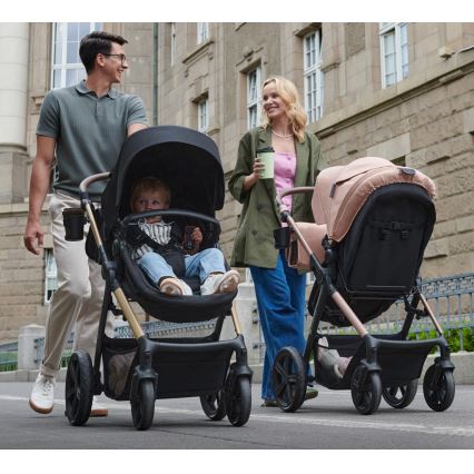 KINDERKRAFT - Kombinirana kolica 3u1 MOOV 2 AIR Sand beige + autosjedalica MINK PRO