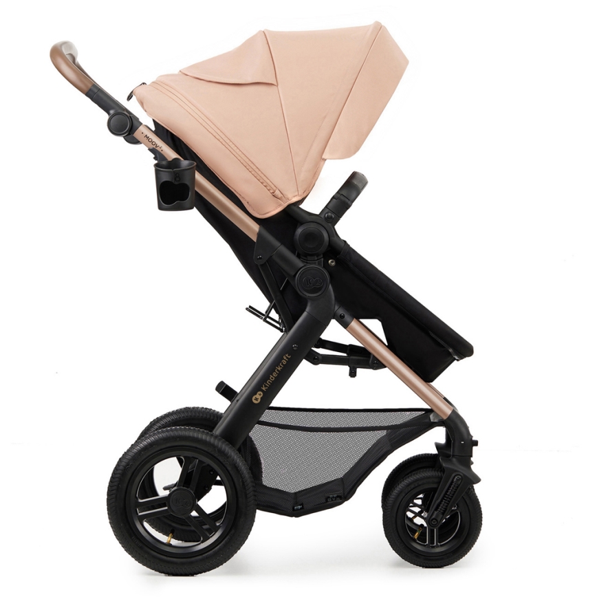 KINDERKRAFT - Kombinirana kolica 3u1 MOOV 2 AIR Sand beige + autosjedalica MINK PRO