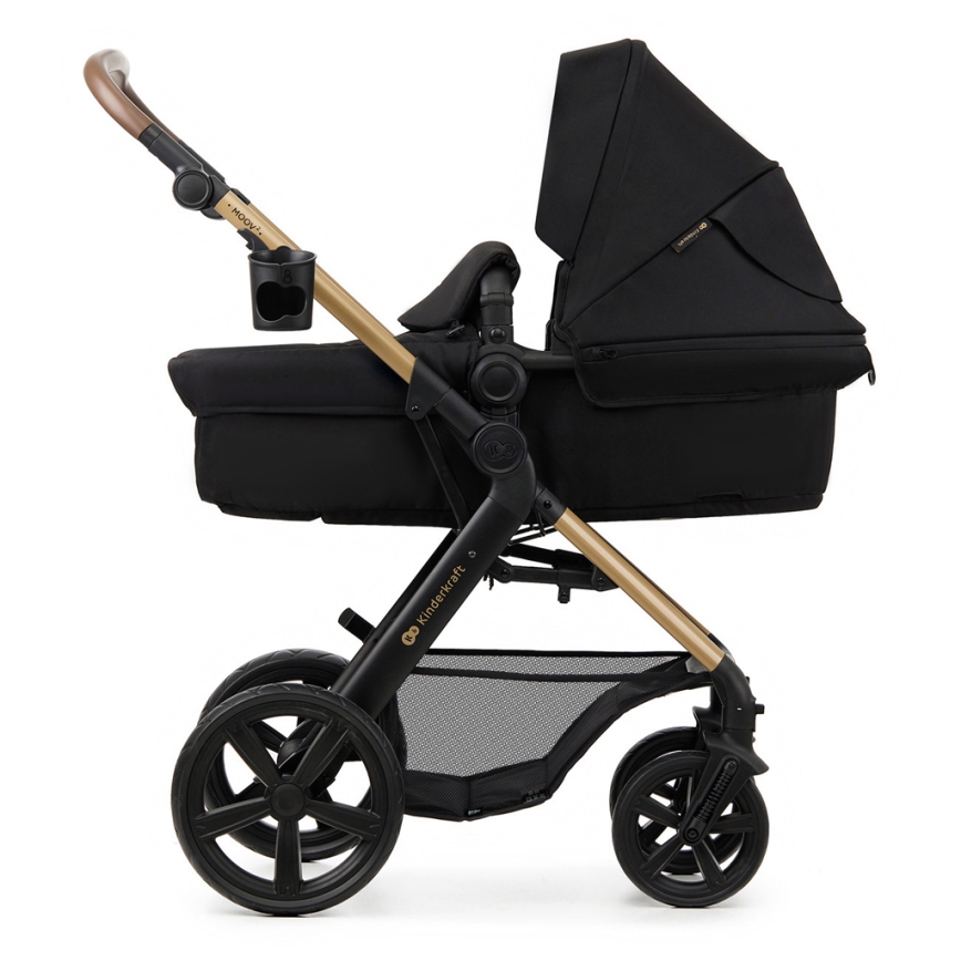 KINDERKRAFT - Kombinirana kolica 3u1 MOOV 2 Pure black + autosjedalica MINK PRO