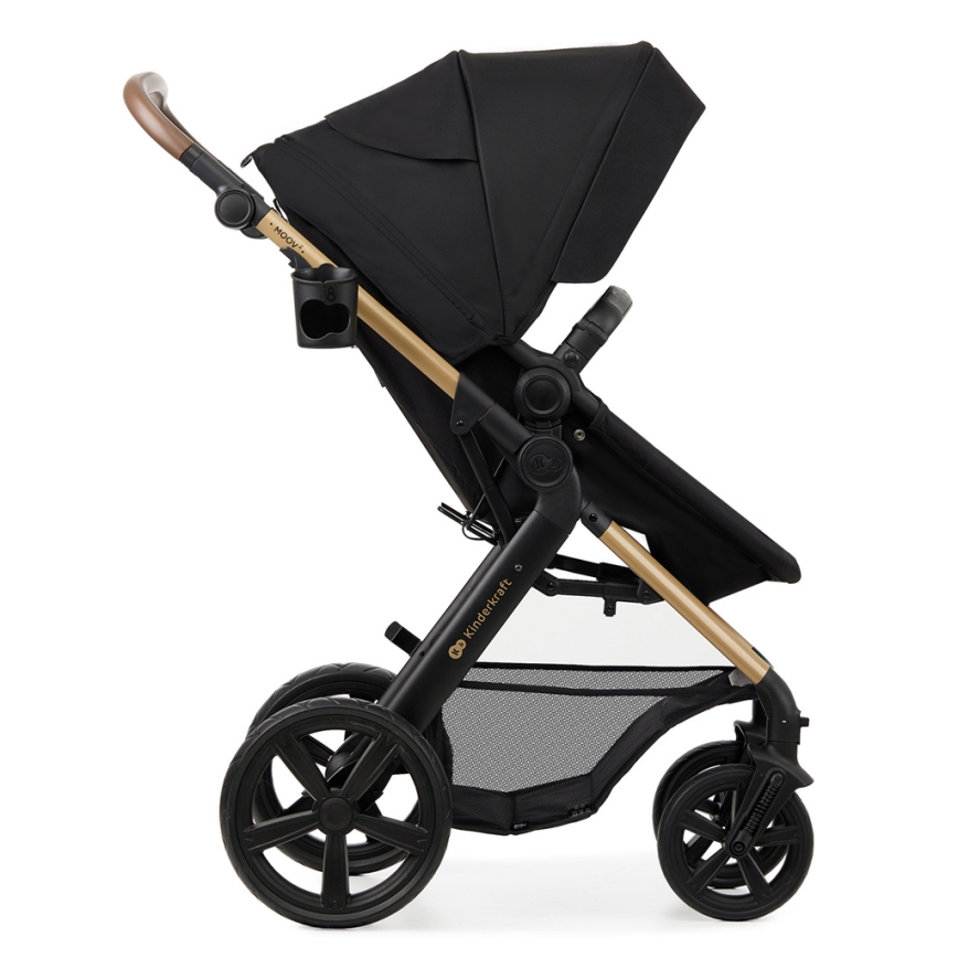 KINDERKRAFT - Kombinirana kolica 3u1 MOOV 2 Pure black + autosjedalica MINK PRO