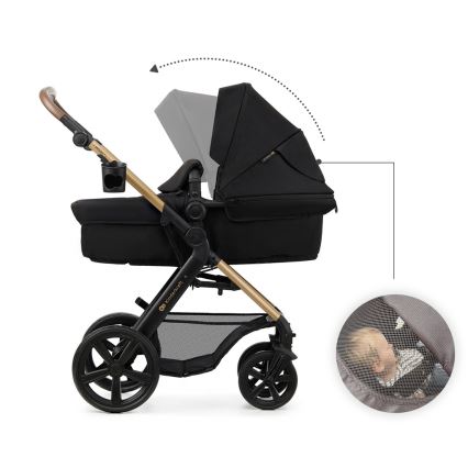 KINDERKRAFT - Kombinirana kolica 3u1 MOOV 2 Pure black + autosjedalica MINK PRO