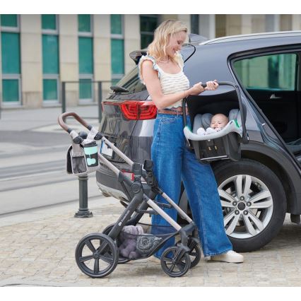 KINDERKRAFT - Kombinirana kolica 3u1 MOOV 2 Sand beige + autosjedalica MINK PRO