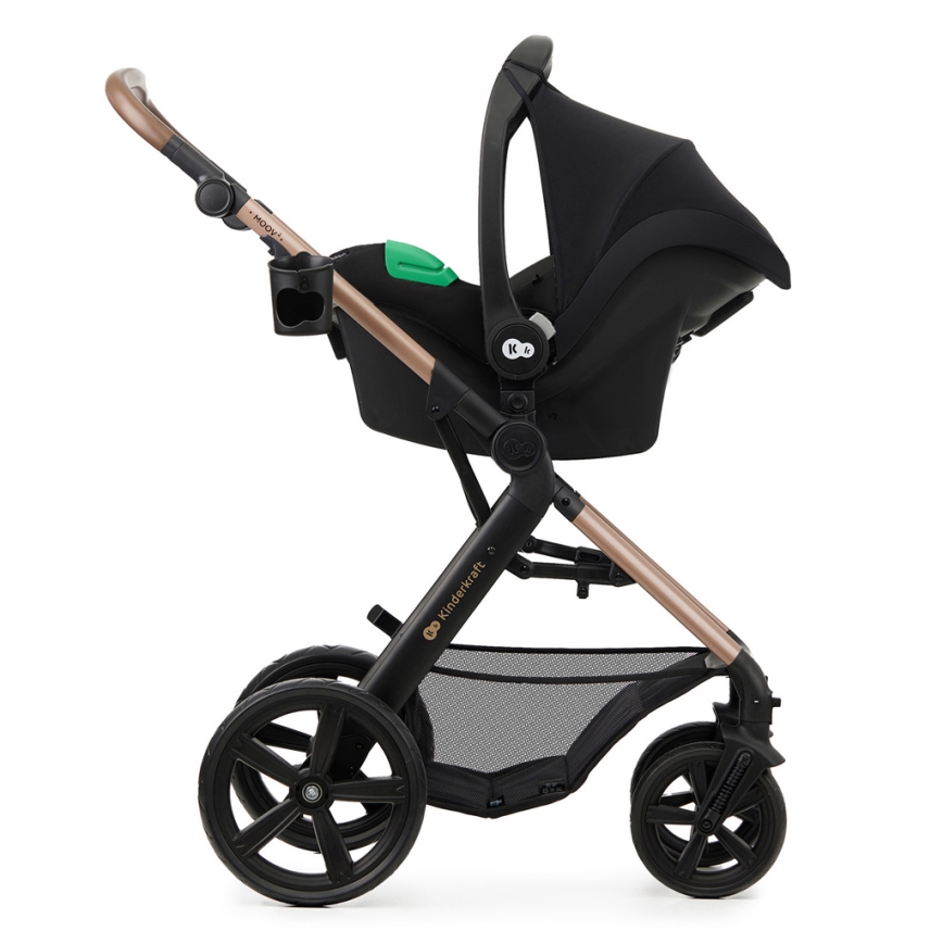 KINDERKRAFT - Kombinirana kolica 3u1 MOOV 2 Sand beige + autosjedalica MINK PRO