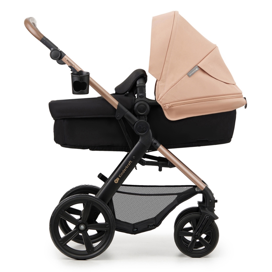 KINDERKRAFT - Kombinirana kolica 3u1 MOOV 2 Sand beige + autosjedalica MINK PRO
