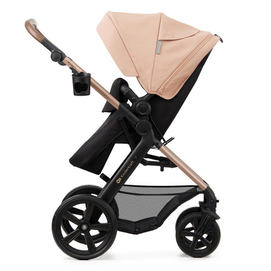 KINDERKRAFT - Kombinirana kolica 3u1 MOOV 2 Sand beige + autosjedalica MINK PRO