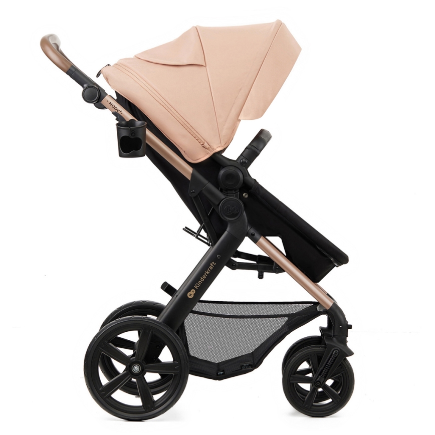 KINDERKRAFT - Kombinirana kolica 3u1 MOOV 2 Sand beige + autosjedalica MINK PRO