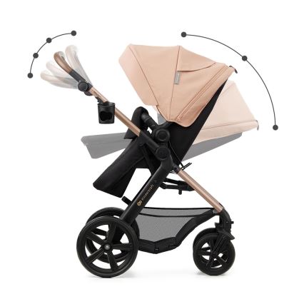 KINDERKRAFT - Kombinirana kolica 3u1 MOOV 2 Sand beige + autosjedalica MINK PRO