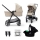 KINDERKRAFT - Kombinirana kolica 3u1 NEWLY Sand beige + autosjedalica MINK PRO
