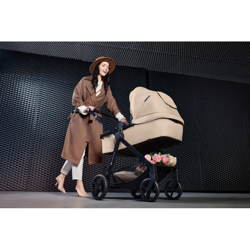 KINDERKRAFT - Kombinirana kolica 3u1 NEWLY Sand beige + autosjedalica MINK PRO