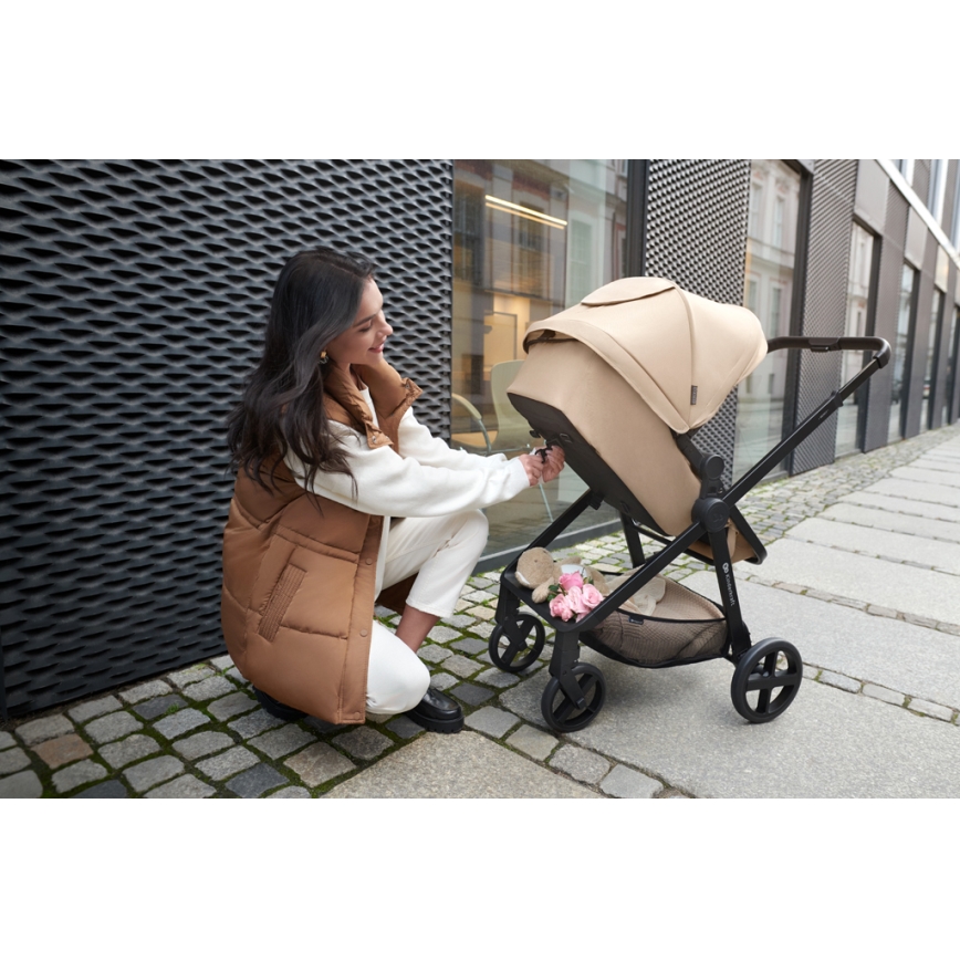 KINDERKRAFT - Kombinirana kolica 3u1 NEWLY Sand beige + autosjedalica MINK PRO