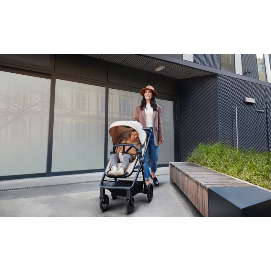 KINDERKRAFT - Kombinirana kolica 3u1 NEWLY Sand beige + autosjedalica MINK PRO