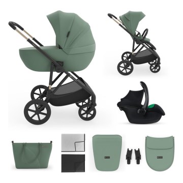 KINDERKRAFT - Kombinirana kolica 3u1 PRIME 3 Tamno zelena