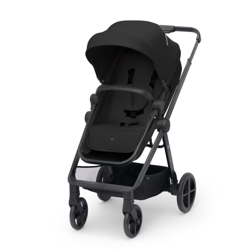 KINDERKRAFT - Kombinirana kolica 4u1 NEWLY Classic black + autosjedalica MINK PRO s bazom ISOFIX