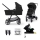 KINDERKRAFT - Kombinirana kolica 4u1 NEWLY Classic black + autosjedalica MINK PRO s bazom ISOFIX