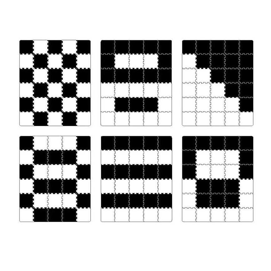KINDERKRAFT - Pjenaste puzzle LUNO 30kom crna/bijela