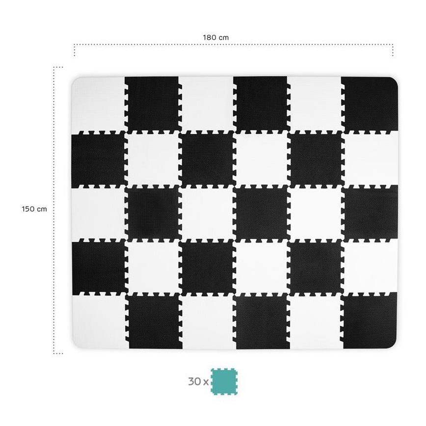 KINDERKRAFT - Pjenaste puzzle LUNO 30kom crna/bijela