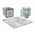 KINDERKRAFT - Pjenaste puzzle LUNO 30kom siva/menta
