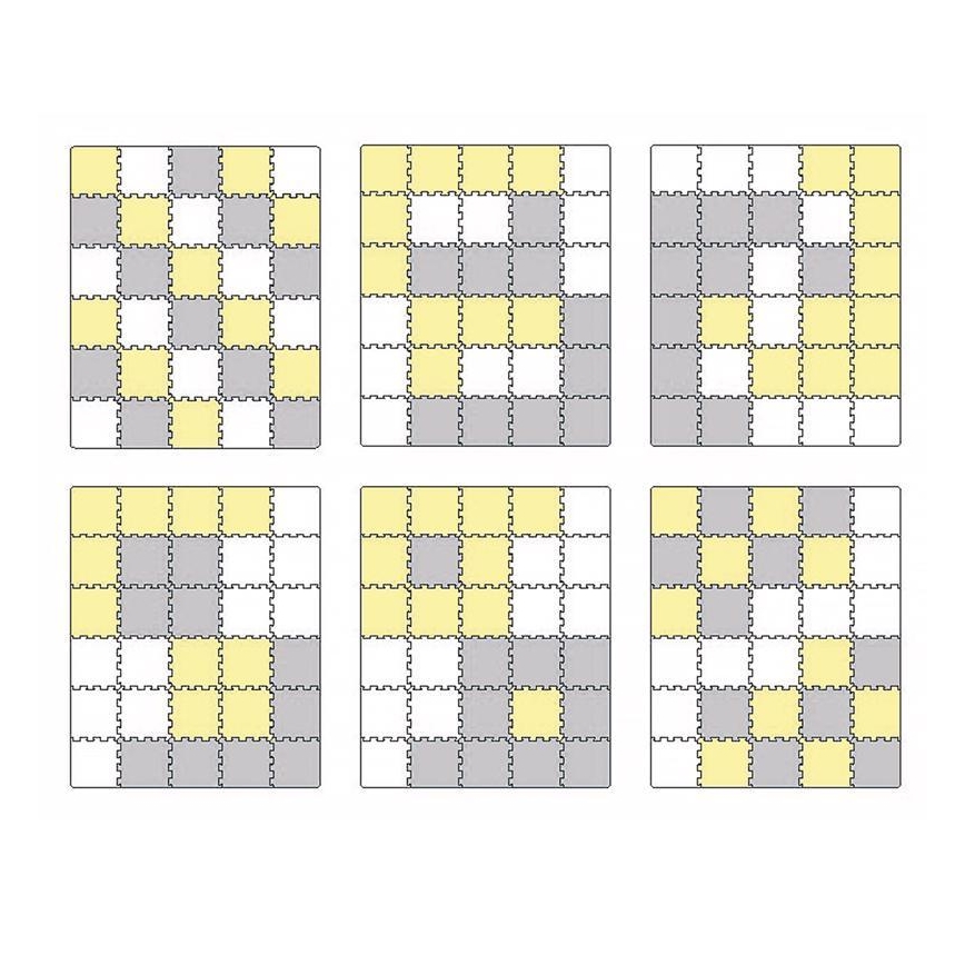 KINDERKRAFT - Pjenaste puzzle LUNO 30kom siva/žuta