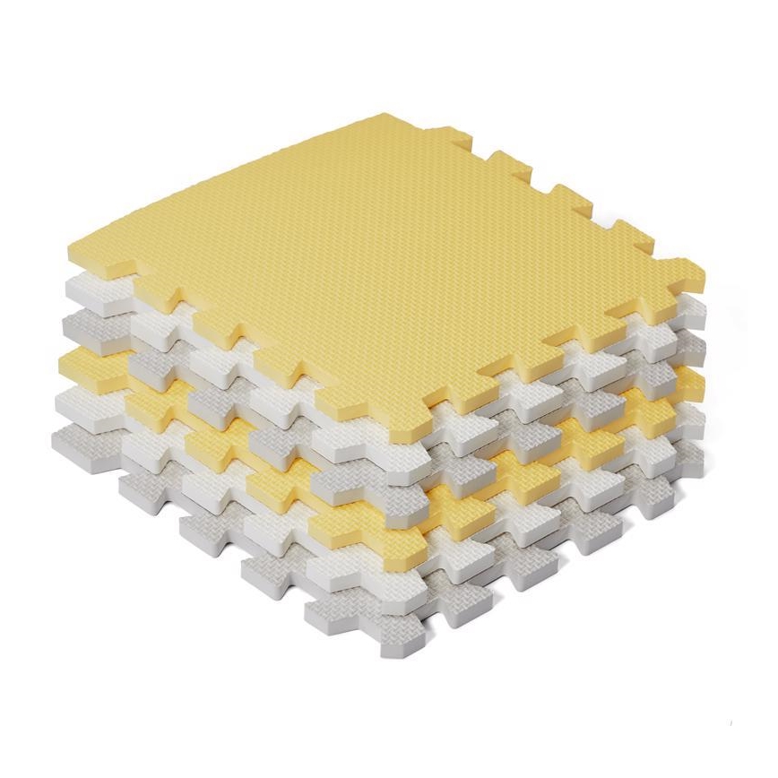 KINDERKRAFT - Pjenaste puzzle LUNO 30kom siva/žuta