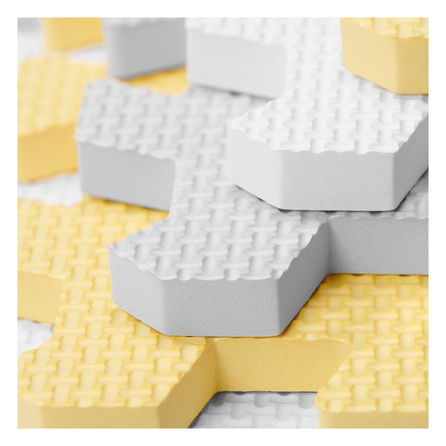 KINDERKRAFT - Pjenaste puzzle LUNO 30kom siva/žuta