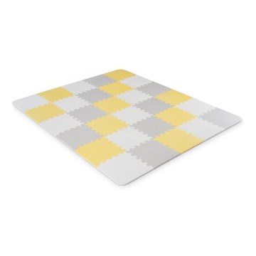 KINDERKRAFT - Pjenasti puzzle LUNO 30 komada siva/žuta