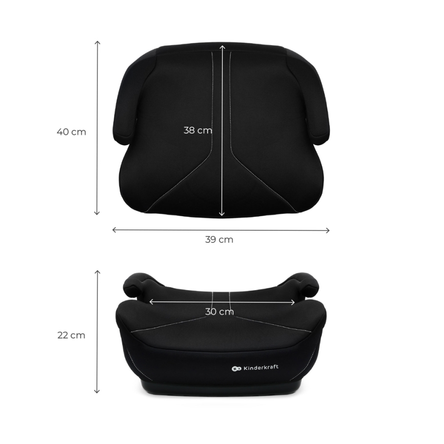 KINDERKRAFT - Podižna sjedalica za auto I-BOOST 2 125–150 cm crna