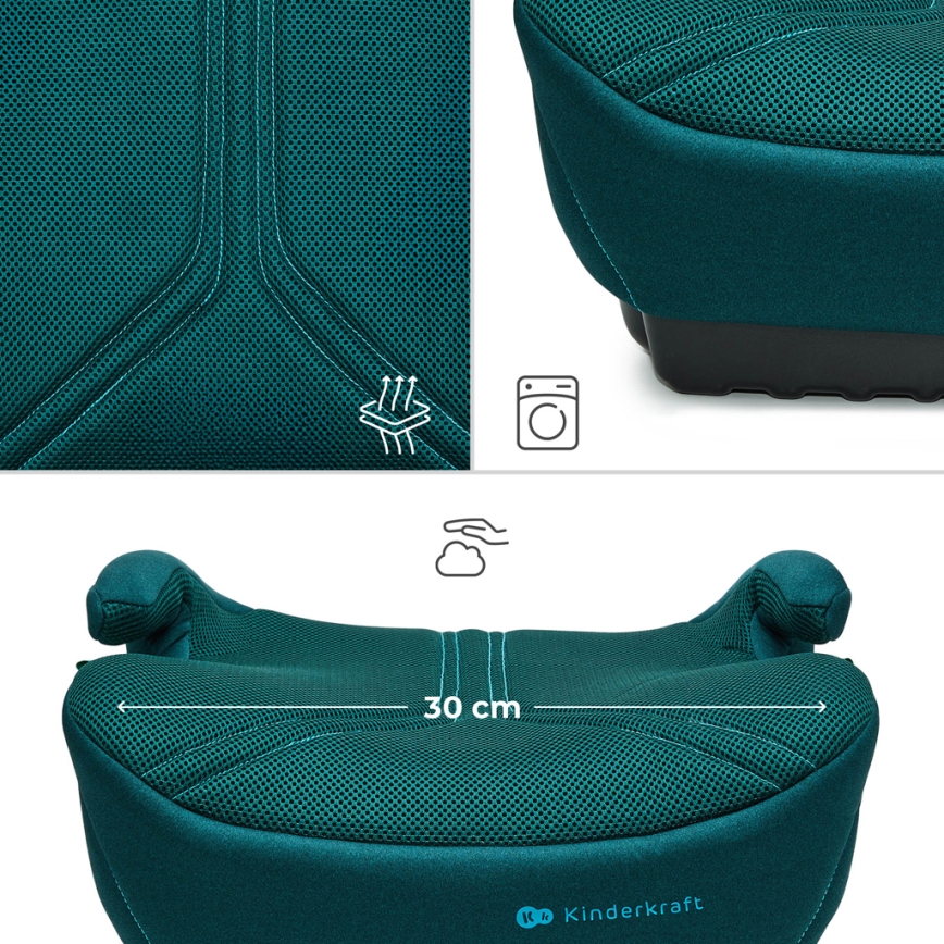 KINDERKRAFT - Podižna sjedalica za auto I-BOOST 2 PRO i-Size 125–150 cm tirkizna