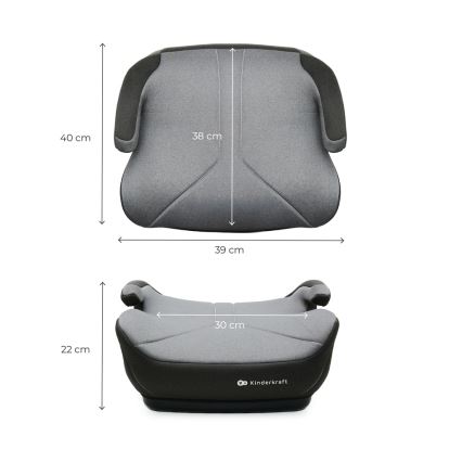 KINDERKRAFT - Povišivač za auto I-BOOST 2 125–150 cm siva