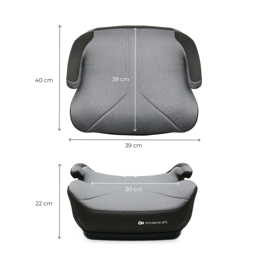 KINDERKRAFT - Povišivač za auto I-BOOST 2 125–150 cm siva