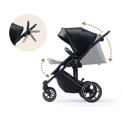 KINDERKRAFT - Kombinirani dječji kolica 2u1 PRIME 2 crna