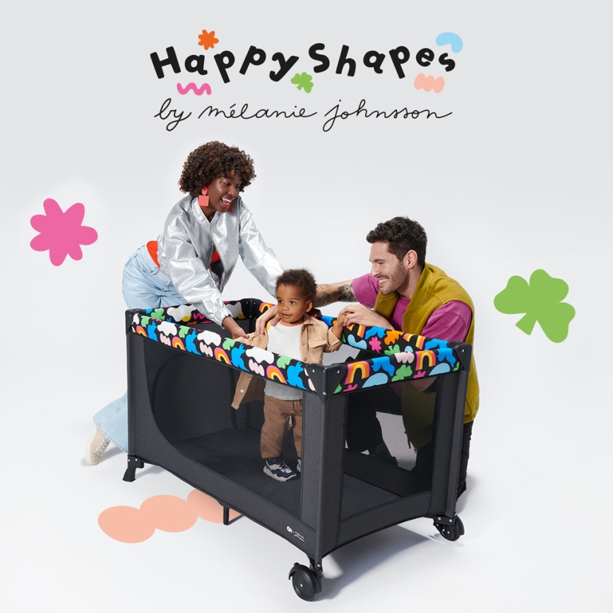 KINDERKRAFT - Putni krevetić JOY 2 Happy shapes