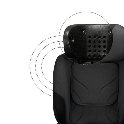 KINDERKRAFT SELECT - Autosjedalica s okretnom bazom I-FIX (40-150 cm) grafitno-crna