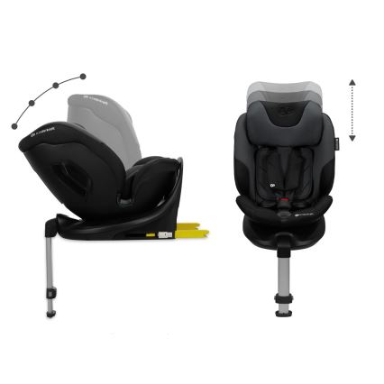 KINDERKRAFT SELECT - Autosjedalica s okretnom bazom I-FIX (40-150 cm) grafitno-crna