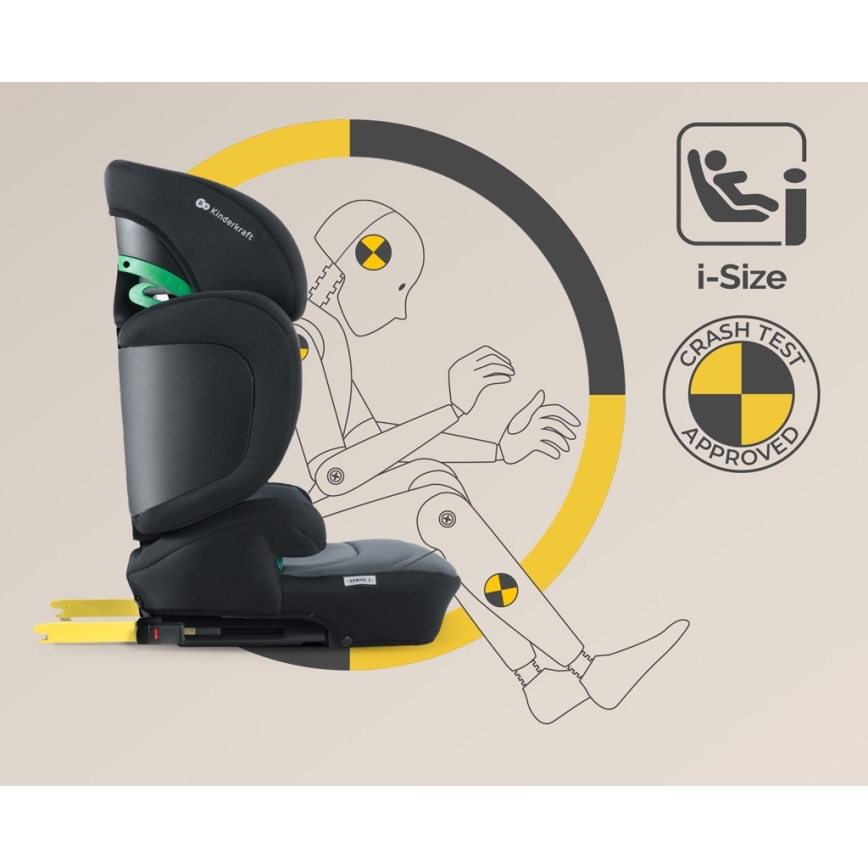 KINDERKRAFT SELECT - Autosjedalica XPAND 2 i-Size (100-150cm) Premium Graphite black