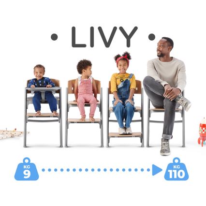 KINDERKRAFT SELECT - Dječja hranilica 3u1 LIVY Premium hrast