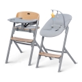 KINDERKRAFT SELECT - Dječja stolica za hranjenje 3 u 1 LIVY Premium hrast + ležaljka CALMEE