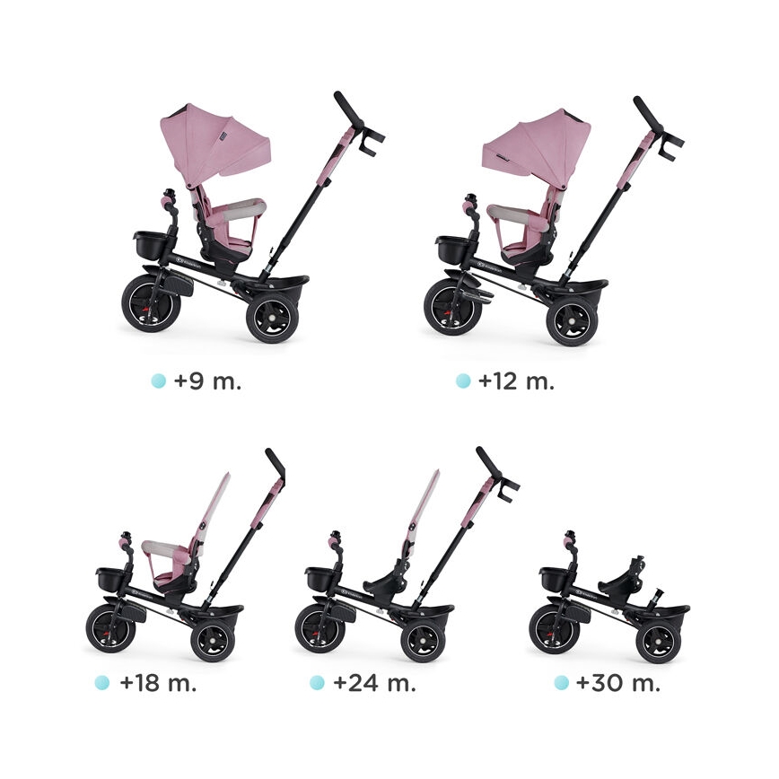KINDERKRAFT - Dječji tricikl 5u1 SPINSTEP ružičasta