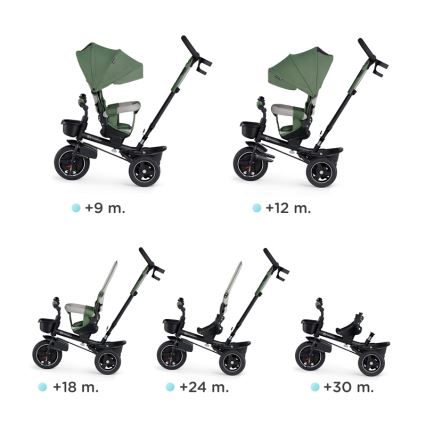 KINDERKRAFT SELECT - Dječji tricikl SPINSTEP Premium zelena